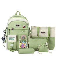 Mochilas Escolares Bonitas de Moda al por Mayor para Niñas, Juego de 5 Piezas de Mochilas Escolares para Adolescentes