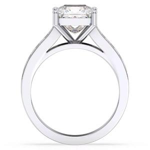 Anillo de compromiso elegante y brillante de plata 925 con moissanita VVS de corte princesa para mujer, regalo de joyería para propuesta - Product Image 2