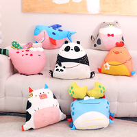 Oreiller Collaboration North Season en peluche courte ultra douce, motif animal de dessin animé, confortable, sûr et apaisant, cadeau pour enfants