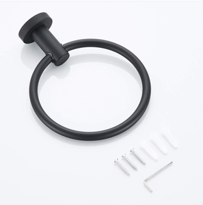 Set di accessori da bagno di lusso con pennello nero oro cinese di fabbrica cinese di Design moderno - Product Image 5