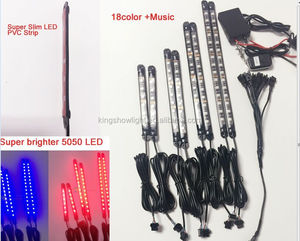 La actualización de 2016 el nuevo súper brillante y slim PVC 8pc led luz de la motocicleta kit con controlador de música - Product Image 2