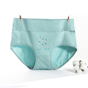 Bragas de algodón sin costuras para <span class=keywords><strong>mujer</strong></span>, <span class=keywords><strong>ropa</strong></span> <span class=keywords><strong>interior</strong></span> transpirable de cintura alta - Product Image 5