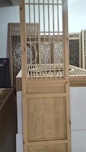 Mejor precio madera tallada diseño ratán artesanía estilo chino pared de partición móvil Interior nueva pantalla divisoria de habitación para dormitorio - Product Image 4