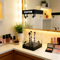 Vitrine rotative à 360° Tinya Custom Premium pour magasin de détail, présentoir LED en acrylique pour pinceaux de maquillage, pour boutique de cosmétiques, centre commercial
