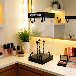 <span class=keywords><strong>Vitrine</strong></span> rotative à 360° Tinya Custom Premium pour magasin de détail, présentoir <span class=keywords><strong>LED</strong></span> en acrylique pour pinceaux de maquillage, pour boutique de cosmétiques, centre commercial - Product Image 3