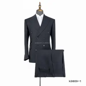 2024 Latest High Quality Luxury Black Plus Size Business Groom Tailor Custom Bespoke Men Suits