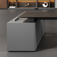 Bureau de direction en L en bois moderne de luxe, vente en gros d'usine, pour PDG, patron ou responsable, montage facile, mobilier de bureau