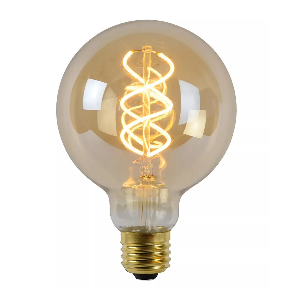 2023新しいデザインフィラメントレターハートラブソフトフィラメント電球4wG95G125調光可能な装飾LED電球ライト