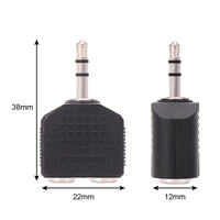Répartiteur audio stéréo 3.5mm prise mâle vers prise femelle 1 à 2 adaptateur AUX pour casque d'écouteur double piste