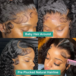 <span class=keywords><strong>2025</strong></span> New Jerry xoăn <span class=keywords><strong>Bob</strong></span> Tóc Giả 13x4 cho ren phía trước trong suốt sâu sóng pre-ngắt không Remy tóc con người cho phụ nữ tóc đen - Product Image 3