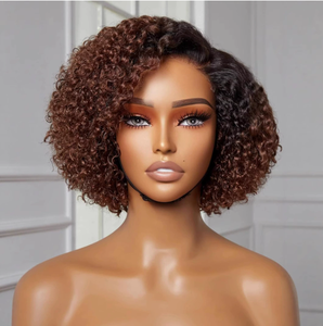 All'ingrosso parrucca corta da donna nera per pizzo frontale con onda profonda senza colla per capelli brasiliani di piccole <span class=keywords><strong>dimensioni</strong></span> - Product Image 1