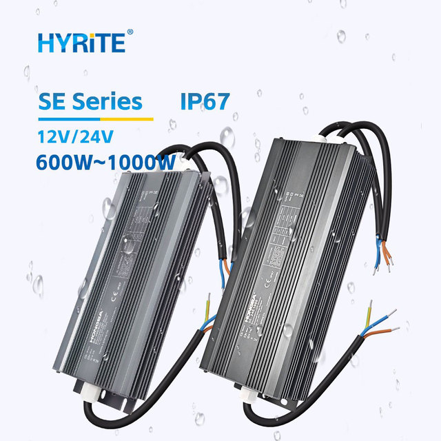 High Power Industrial Switching LED Power Supply SMPS IP67 Waterproof 12V 24V CE AC to DC Converter High Efficiency LED Driver