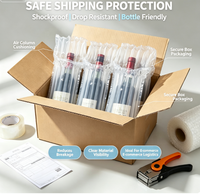 Sac gonflable économique en plastique PA à colonnes d'air, transparent, personnalisable, antichoc et anti-humidité pour emballage protecteur