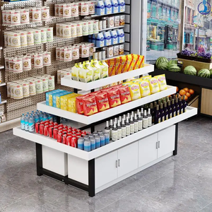 Metallic Material and Double-sided grocery shelves supermarket shelf display racks store shelves