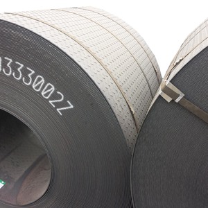 Bobine <span class=keywords><strong>d</strong></span>'<span class=keywords><strong>acier</strong></span> doux à faible teneur en carbone ASTM A284 Grade <span class=keywords><strong>D</strong></span> Q195, laminée à chaud, à motif damier, pour utilisation en conteneurs - Product Image 1