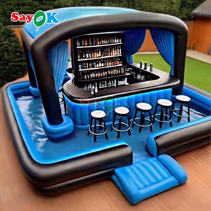 Sayok Free 3D Design 0.6mm PVC Tarpaulin Inflatable Pool Bar Tent for ...