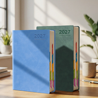 Agenda Anual de Negocios en Cuero PU, Formato A5, con Logotipo Personalizado para Uso en Oficina y Regalo