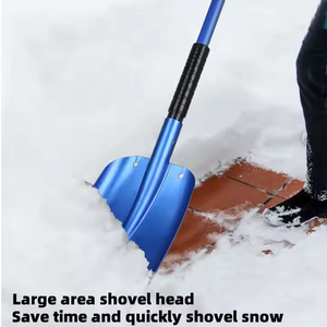 Pelle à neige pliable robuste avec manche métallique extensible (80-100 cm) - Multifonctionnelle pour voitures, SUV et fourgonnettes - Product Image 2