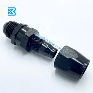 康博黑铝10AN AN10 AN-10直公接头软管端，用于油冷却器燃油软管