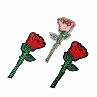 Fabricant Logo Personnalisé Brodé Badge Applique Fleur Patches pour Chiffons
