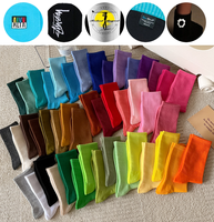 Chaussettes personnalisées pour femmes avec logo, chaussettes de mode en tricot pour filles, femmes et hommes, chaussettes mignonnes en tricot avec broderie de dessins animés, chaussettes personnalisées pour femmes