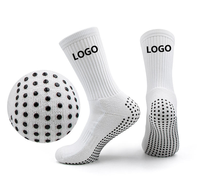 Chaussettes de football antidérapantes de haute qualité, logo de designer, chaussettes à adhérence, logo personnalisé, chaussettes de sport