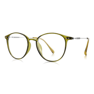 Montures de lunettes rondes marron tendance 9531, monture complète, verres en résine, protection anti-lumière bleue, unisexe, origine Wenzhou - Product Image 5