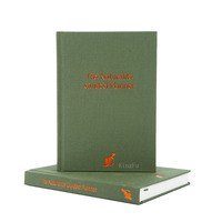 Agenda personnalisé taille A5 imprimé avec couverture rigide en tissu, carnet de notes imprimé avec feuille d'or