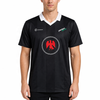Camiseta de Fútbol Retro Personalizada al por Mayor, Camiseta de Fútbol con Cuello Polo, Sublimada, Vintage, Unisex, Uniforme de Fútbol para Equipos, 100%