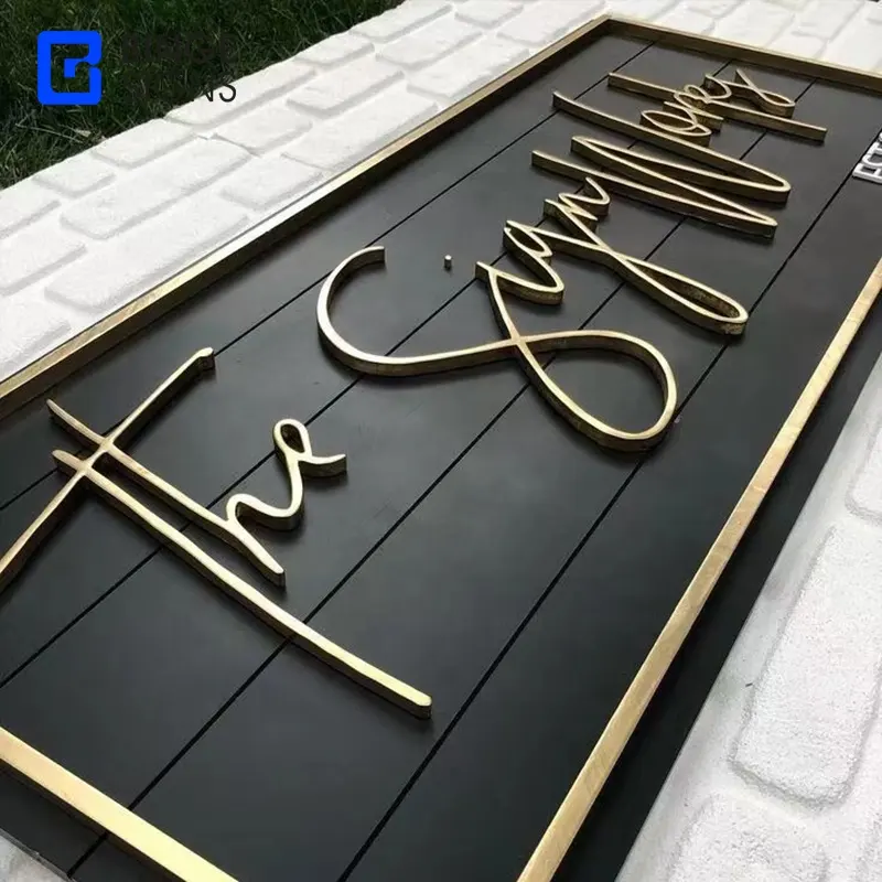 Cartello d'ingresso commerciale personalizzato vari tipi di segni di monumento segno in metallo lettera Led