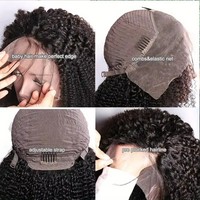 Pelucas Afro Rizadas con Frente de Encaje Transparente HD, Cabello Humano Virgen Brasileño, Pelucas Frontales de Encaje Completo 360 HD para Mujeres Negras