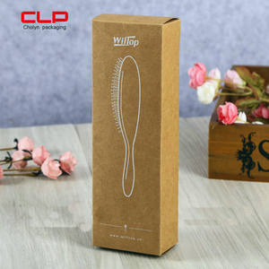 Cepillo de pelo personalizado Caja de embalaje de papel marrón Peine Embalaje plegable Caja de correo Kraft con logotipo y diseño impresos - Product Image 4