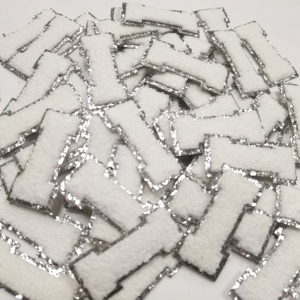 Isı basın transferi şönil yamalar Glitter rozeti mektup ben yama üzerinde demir - Product Image 5