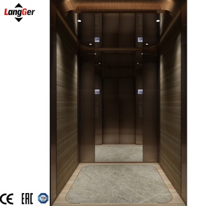 Langger China Sales AC Driver Ascenseurs hydrauliques Ascenseur de luxe en acier inoxydable doré à 3 étages pour maison privée - Product Image 6