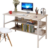 Bureau d'ordinateur blanc, vente en gros, pas cher, avec étagère