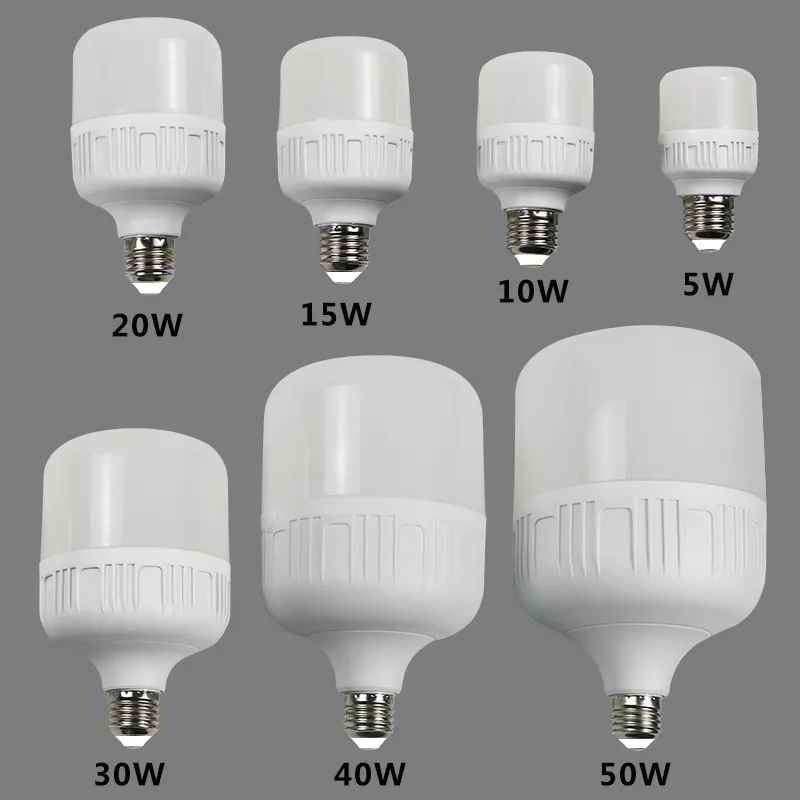 Led 공장 불산 AC85-265V E27 B22 5w 10w 15W 20w 30w 40w 50w T 모양 열 led t 전구 공장 가격 T60 T70 T80 T100 T120