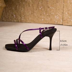 Sandalias de Tacón Alto Delgadas y Cómodas 852, Venta al por Mayor Transfronteriza, <span class=keywords><strong>Zapatos</strong></span> de Tacón Alto con Punta en Pico para <span class=keywords><strong>Mujer</strong></span>, Novedad de Verano - Product Image 6