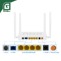 Router Wifi GPON ONU de 4 Puertos 4GE para Servicio de Internet FTTH de Red de Fibra Óptica GETEKnet, Módem Onu