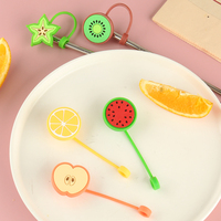 Paille en silicone anti-poussière couvre le capuchon