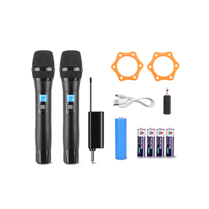 WEISERE מיקרופון אוניברסלי חבר והפעל הגדרה חופשית 1 גרירה 2 UHF מיקרופון אלחוטי לקולנוע ביתי - Product Image 4