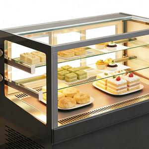 <span class=keywords><strong>Vitrine</strong></span> Réfrigérée Commerciale pour Gâteaux, pour Supermarchés, avec Porte Coulissante Arrière Ventilée à Refroidissement par Air - Product Image 1