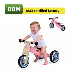 <span class=keywords><strong>Tricycle</strong></span> bébé 2 en 1 de qualité supérieure, vélo d'équilibre en <span class=keywords><strong>bois</strong></span> pour tout-petits, siège réglable, jouet à roulettes pour enfants - Product Image 2