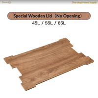 Couvercle en bois pour boîte de rangement pliable rectangulaire imperméable de 30 L, planche à découper multifonctionnelle, couvercle de bac de rangement de table, personnalisable