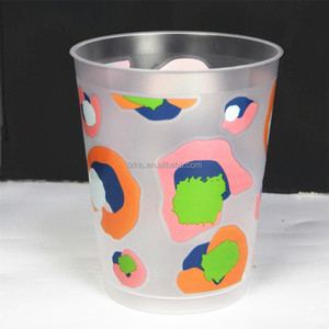 Gobelet flexible givré à <span class=keywords><strong>cadre</strong></span> floral linéaire 10oz Frost Flex - Product Image 2