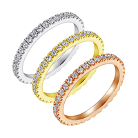 Oahlan Dames 925 Sterling Zilveren Trouwring 2Mm Verlovingsjuwelen Met Zirkoon Valentijnsdag