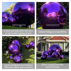 Globo Hinchable Reflejante de PVC para Bodas Publicitarias, Decoración Navideña Impermeable CE/ Tamaño Personalizable, Tipo Espejo Resistente al <span class=keywords><strong>Sol</strong></span> - Product Image 2