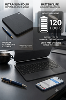 Nouveau clavier tablette magnétique sans fil à rétroéclairage LED, en plastique, compatible multi-appareils, ultra-plat, avec pavé tactile rechargeable