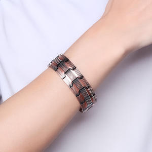 Bracciale da Uomo <span class=keywords><strong>JK</strong></span> Jewelry Vintage Geometrico Placcato Rame con Catena e Maglie, alla Moda, Abbinabile, Regalo Anniversario - Product Image 2
