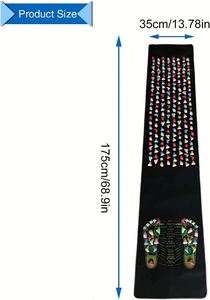 Nouvelle Arrivée Tapis de Massage des Pieds et des Jambes pour Soulager la Douleur Corporelle, Tapis d'Acupression en Pierre (175*35*3Cm) - Product Image 2