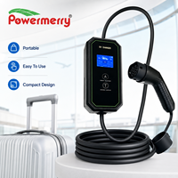 Nouveau chargeur EV portable de type 2 de 3,5 kW, 16 A, 230 V AC, classé IP67 avec protection RCD pour une utilisation domestique, en garage et en voyage en Europe